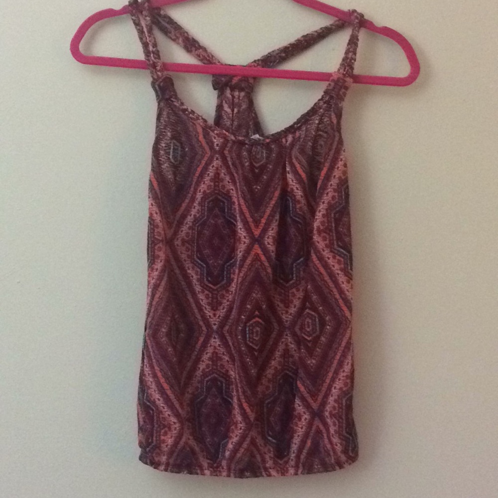 Belle du Jour Aztec Halter Racerback Yoga Tank S